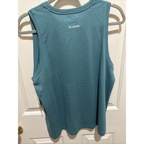 COLUMBIA RUBY SPRINGS GRAPHIC TANK TOP NWT WOMENS MD TEAL - Picture 7 of 8